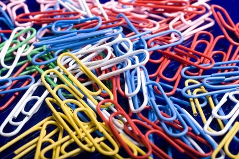 Paper clips Stock Photos