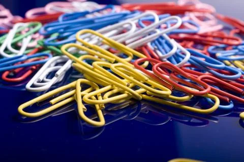 Paper clips Stock Photos