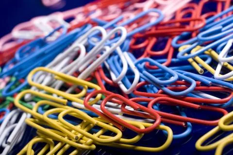 Paper clips Stock Photos