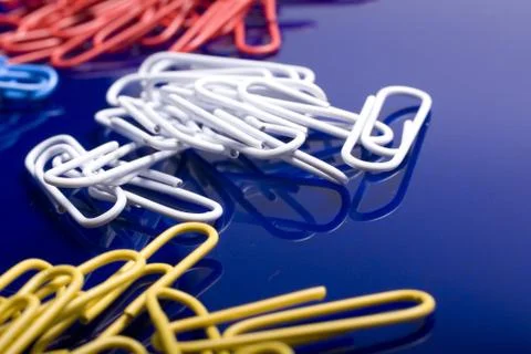 Paper clips Stock Photos