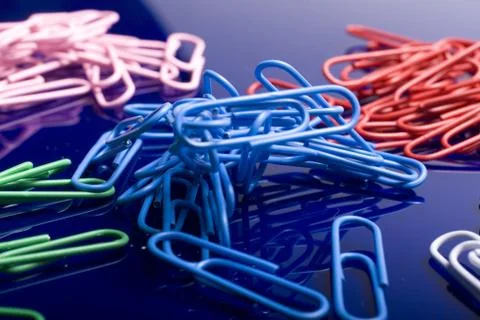 Paper clips Stock Photos