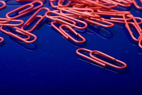 Paper clips Stock Photos