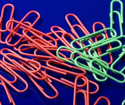 Paper clips Stock Photos