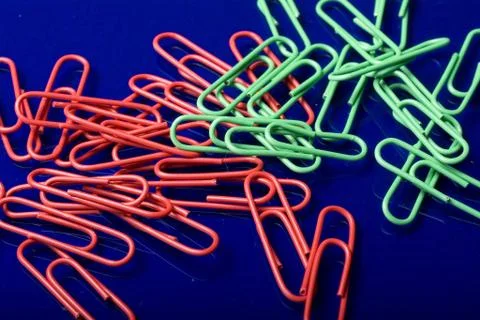 Paper clips Stock Photos