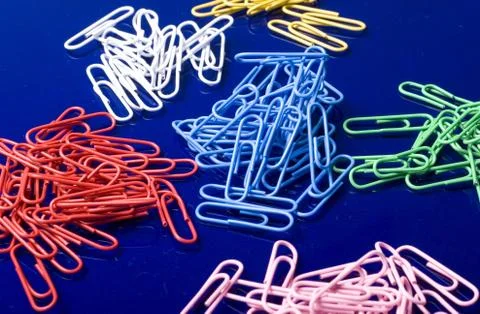 Paper clips Stock Photos