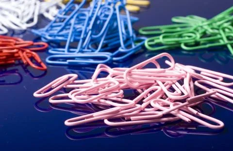 Paper clips Stock Photos