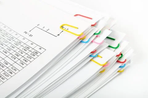 Paper clips Stock Photos