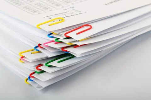 Paper clips Stock Photos