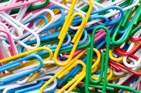 Paper clips Stock Photos