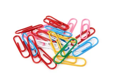 Paper clips Stock Photos