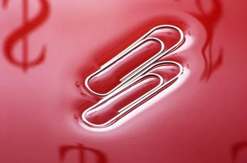 Paper clips Stock Photos