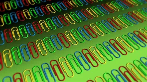 Paper Clips in Rows - Paperclips 04 (HD) Stock Footage 20503862
