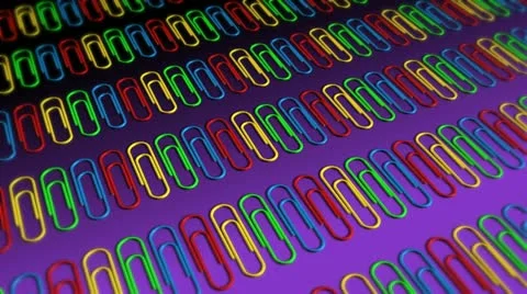 Paper Clips in Rows - Paperclips 06 (HD) Stock Footage 20503427
