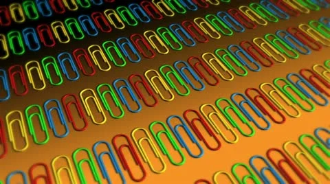 Paper Clips in Rows - Paperclips 07 (HD) Stock Footage 20503165