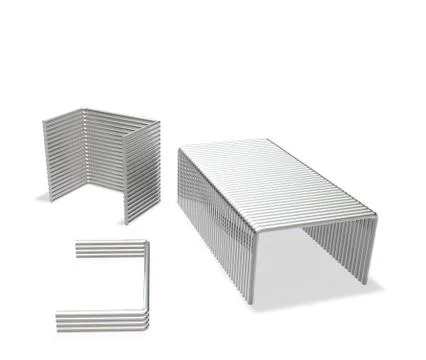 Paper clips on a white background Stock Illustration