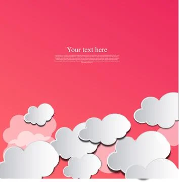 Paper cloud design Stock Illustration