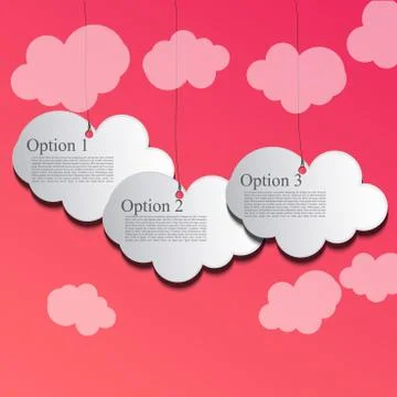 Paper cloud design Stock Illustration