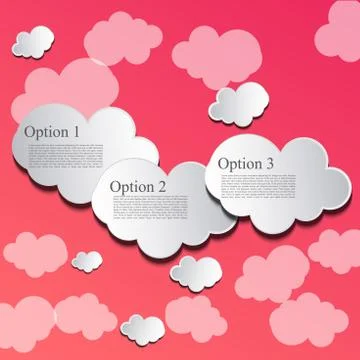 Paper cloud design Stock Illustration