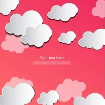 Paper cloud design Stock Illustration