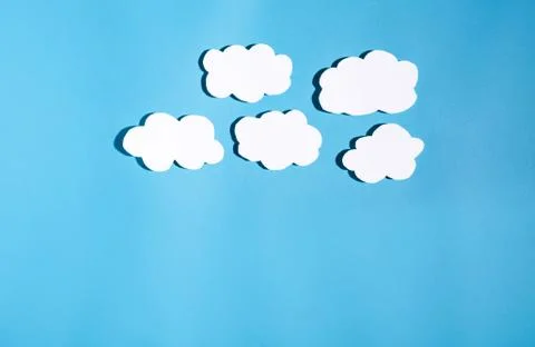 Paper cloud with hard shadow Foto stock