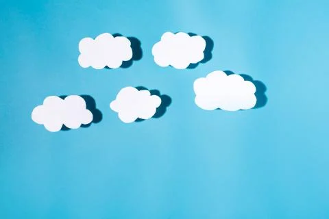 Paper cloud with hard shadow Foto stock