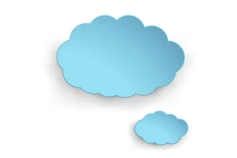 Paper cloud Stock Illustration