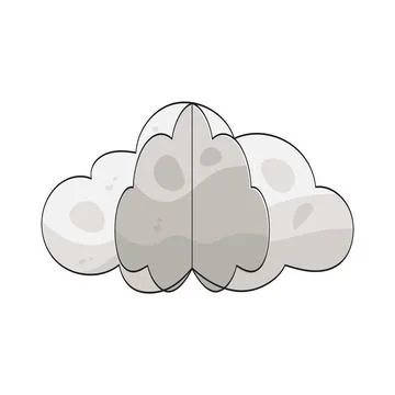 Paper cloud illustration Stock Illustration