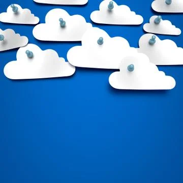 Paper cloud sky Stock Illustration