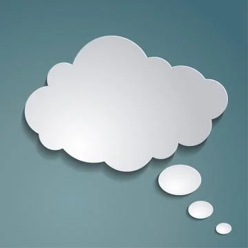 Paper cloud for text Stock Illustration