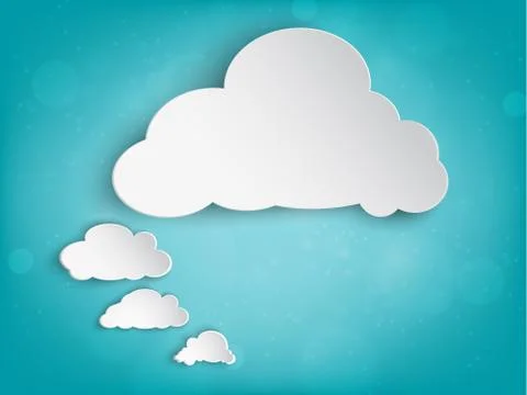 Paper cloud for your text Stock Illustration
