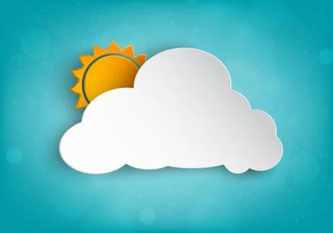 Paper cloud for your text Stock Illustration