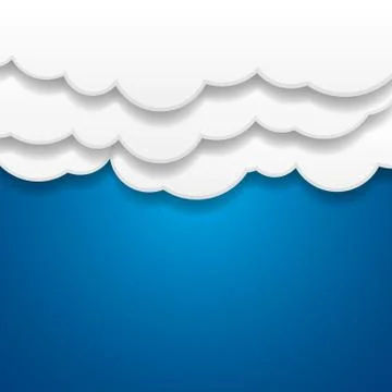 Paper Clouds Background Stock Illustration