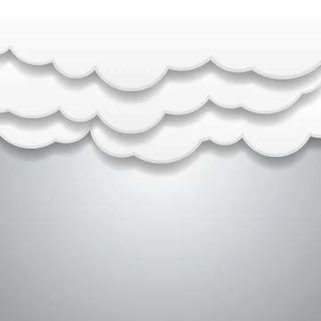 Paper Clouds Background Stock Illustration