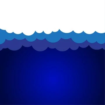 Paper clouds on a blue background. Eps 10. Stock Illustration