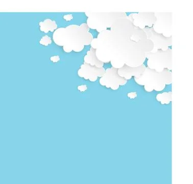 Paper clouds Stock-Illustration