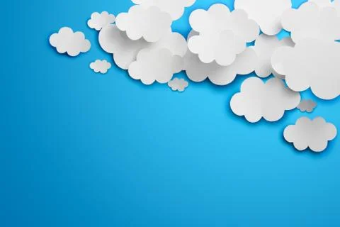 Paper Clouds Stock Photos
