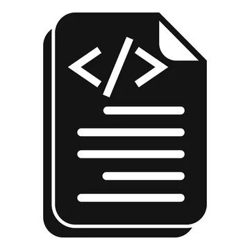 Paper code paper icon simple vector. Screen code computer Stock Illustration