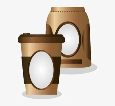 Paper coffee cup beverage 스톡 일러스트