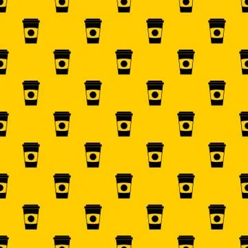 Paper coffee cup pattern vector Illustrazione stock