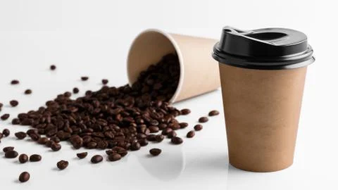 Paper coffee cup Stock Photos