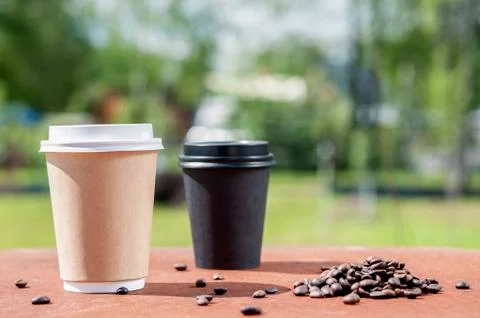 Paper coffee cup. Stock Photos