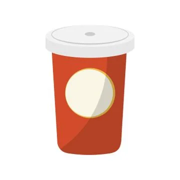 Paper Coffee Cup on white background. Stock Illustration. Stock Illustration