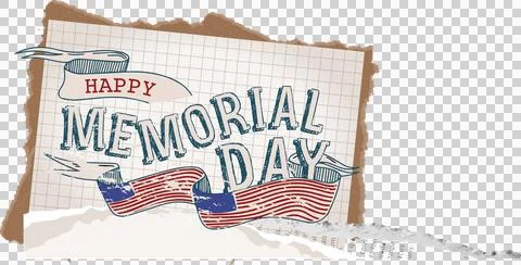 Paper collage illustration is displaying torn scraps and flag ribbon on Stock Illustration