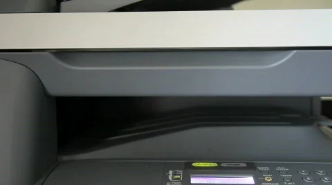 Paper Coming out of Copy Machine Vídeo Stock 489570