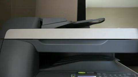 Paper Coming out of Copy Machine Vídeo Stock 489576