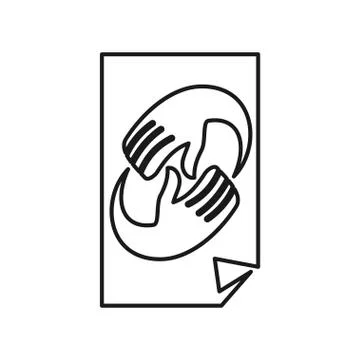 Paper Commitment Teamwork Together Outline Logo Illustrazione stock