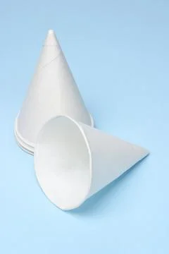 Paper cone cups Stock Photos