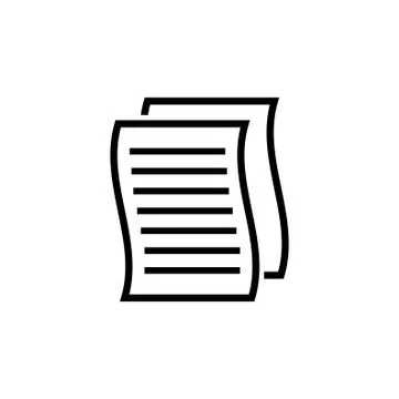 Paper Copy File, Document Flat Vector Icon Stock Illustration