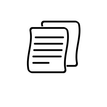 Paper Copy File, Document Solid Flat Vector Icon Isolated on White Background イラスト素材