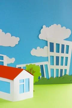 Paper cottage 스톡 사진